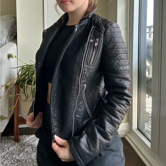 Pleather Jacket - like new! - Picture 3 of 6